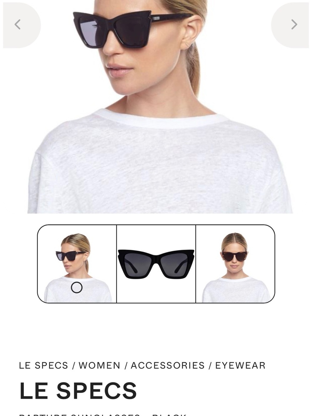 Le Specs Rapture Oversized Cat-Eye Sunglasses - Picture 7 of 7
